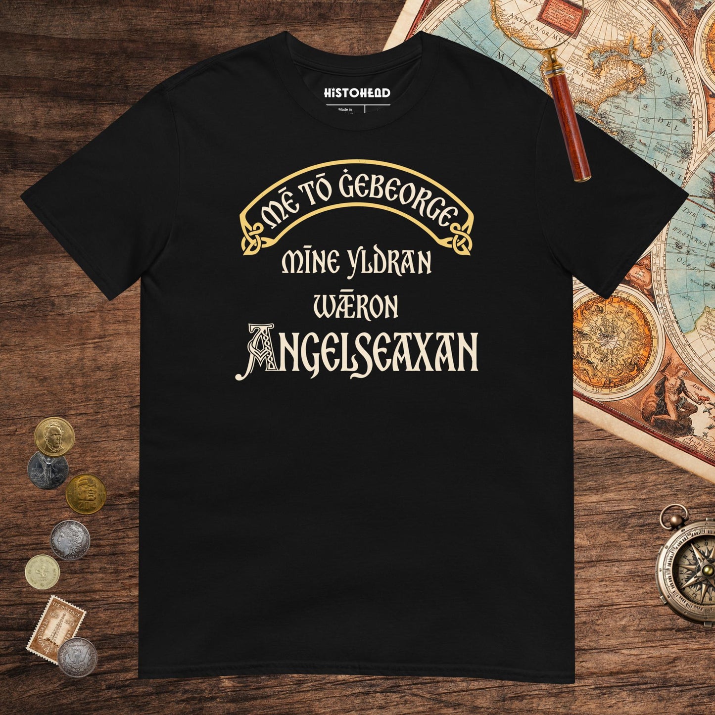 Black In My Defense My Ancestors Were Anglo-Saxons Tee - history buff gift by HistoHead