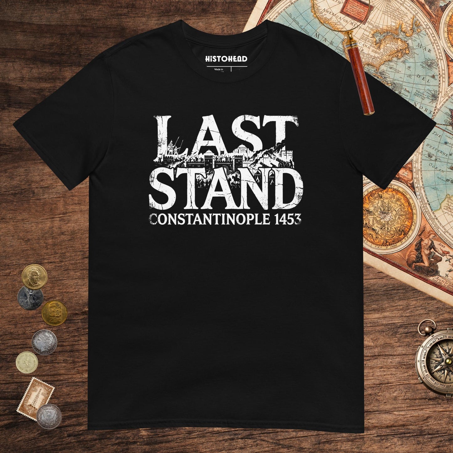 Black Last Stand Constantinople 1453 Tee - history buff gift by HistoHead