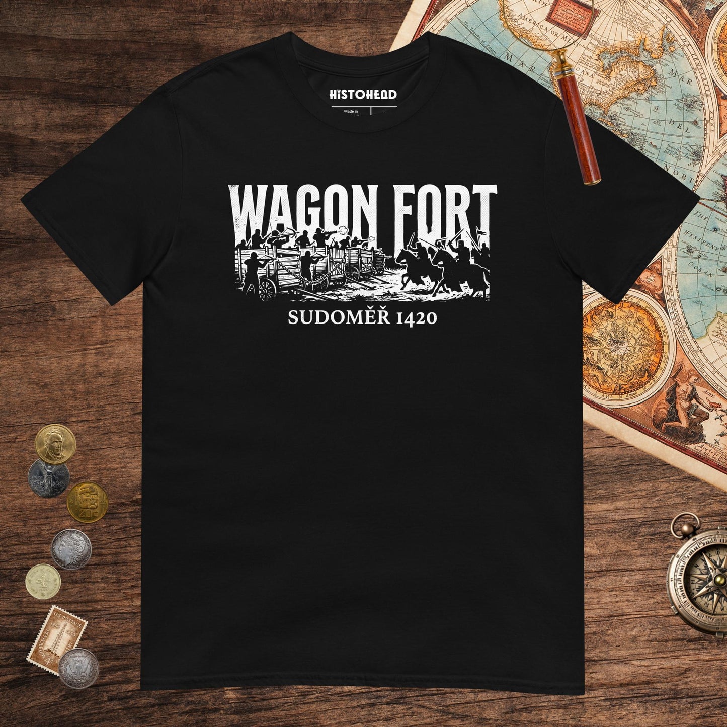 Black Wagon Fort Battle of Sudoměř Tee - history buff gift by HistoHead