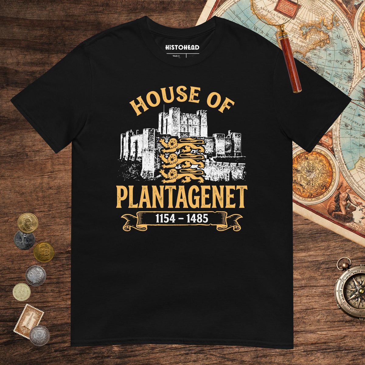 Black House of Plantagenet Tee - history buff gift by HistoHead