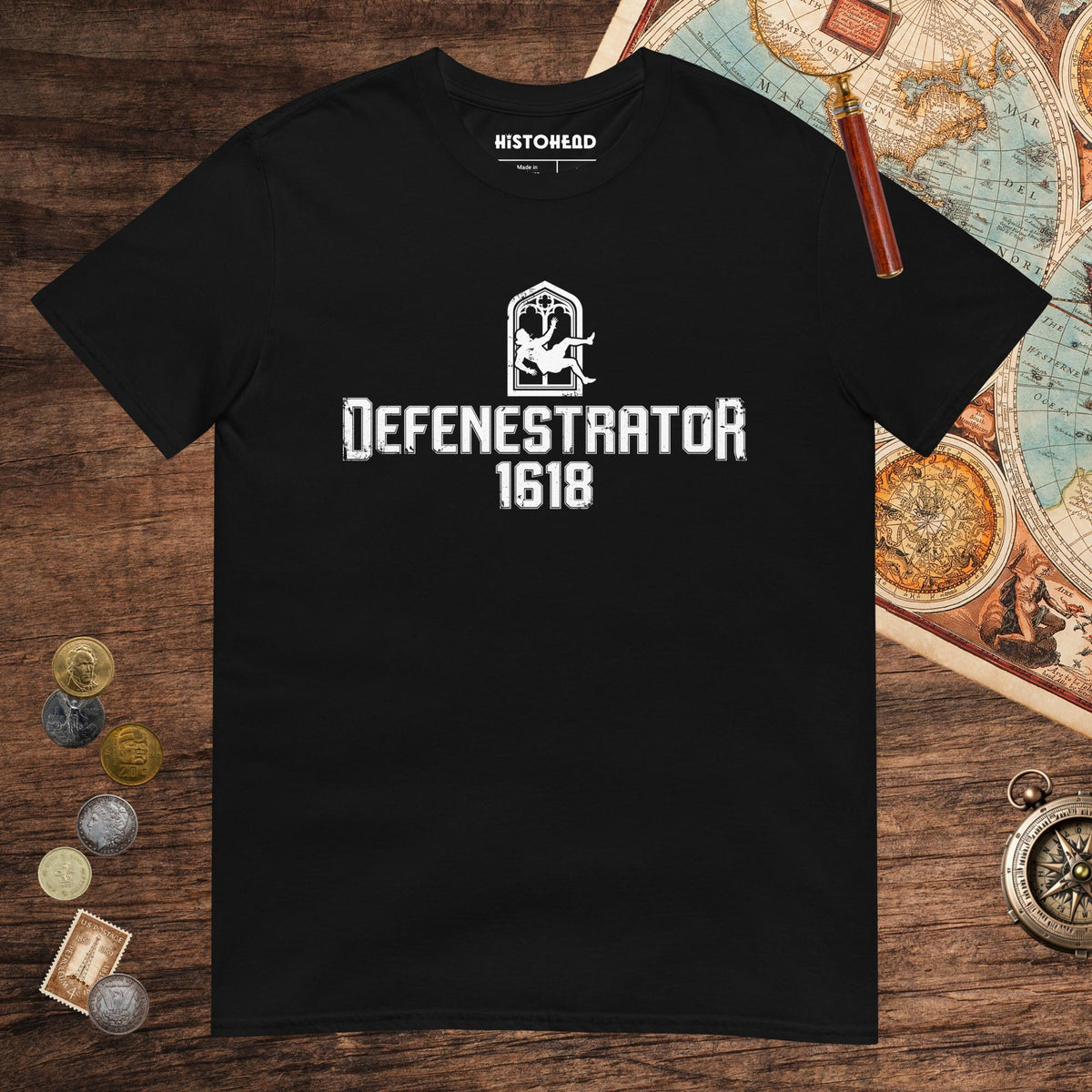 Black Defenestrator Tee - history buff gift by HistoHead