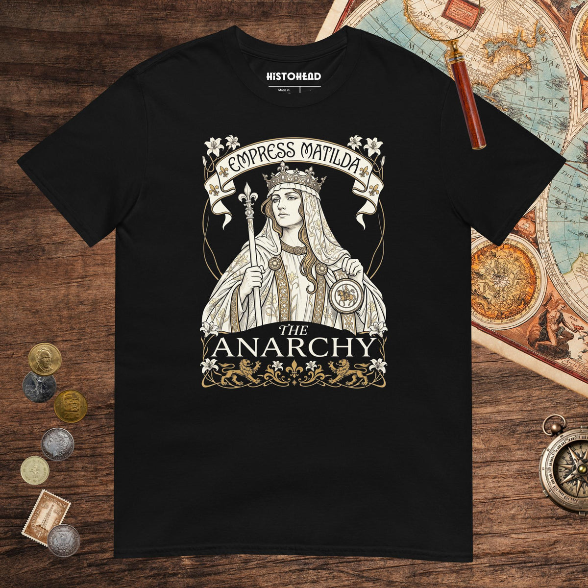 Black Empress Matilda The Anarchy Tee - history buff gift by HistoHead