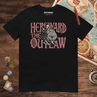 Black Hereward the Outlaw Tee - history buff gift by HistoHead
