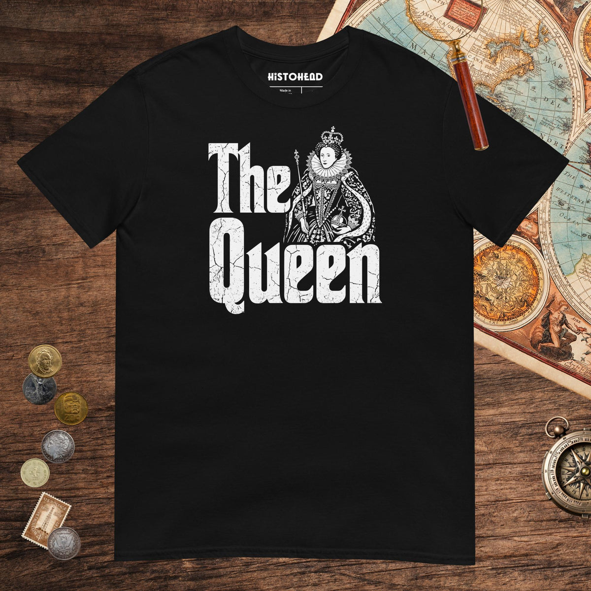 Black Queen Elizabeth I Tee - history buff gift by HistoHead