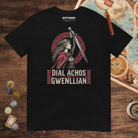 Black Dial Achos Gwenllian Tee - history buff gift by HistoHead