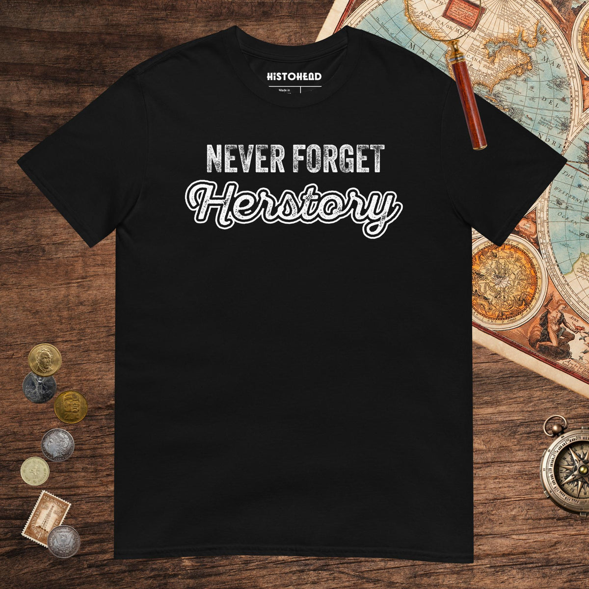 Black Herstory Tee - history buff gift by HistoHead