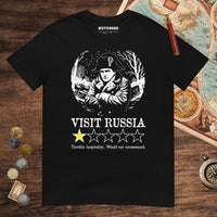 Black Napoleon Visit Russia Review Tee - history buff gift by HistoHead