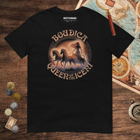 Black Boudica Queen of the Iceni Tee - history buff gift by HistoHead