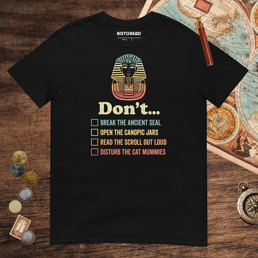 Black King Tutankhamun Advice Tee - history buff gift by HistoHead