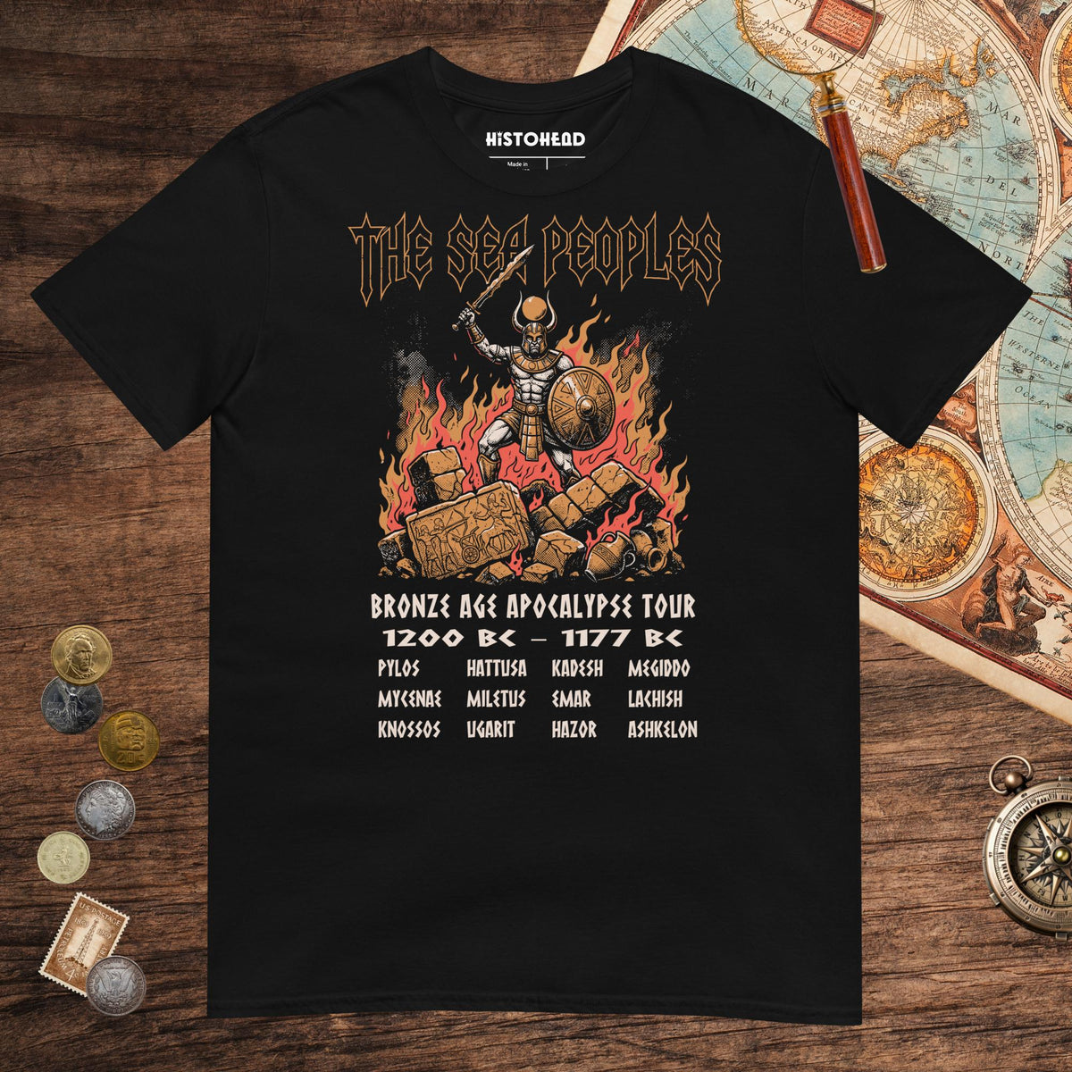Black The Sea Peoples Tour Tee - history buff gift by HistoHead