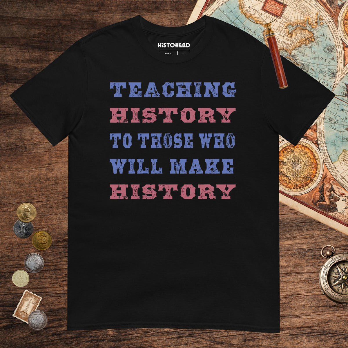 Black Teaching History Tee - history buff gift by HistoHead