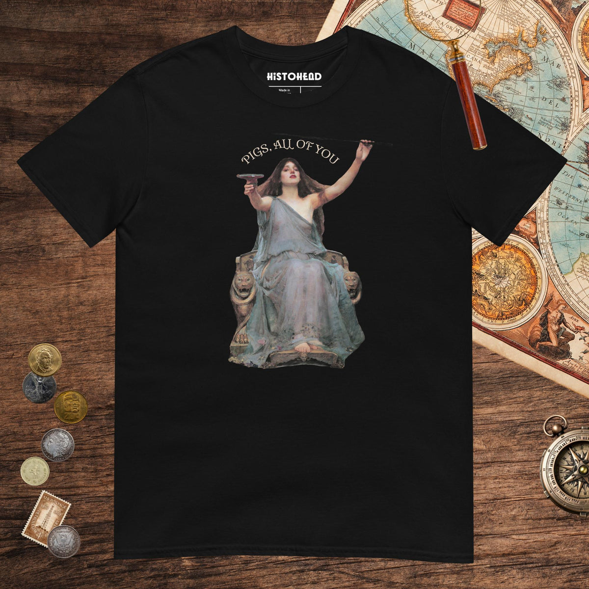 Black Circe Pigs All of You Tee - history buff gift by HistoHead