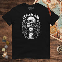 Black Memento Mori Tempus Fugit Tee - history buff gift by HistoHead
