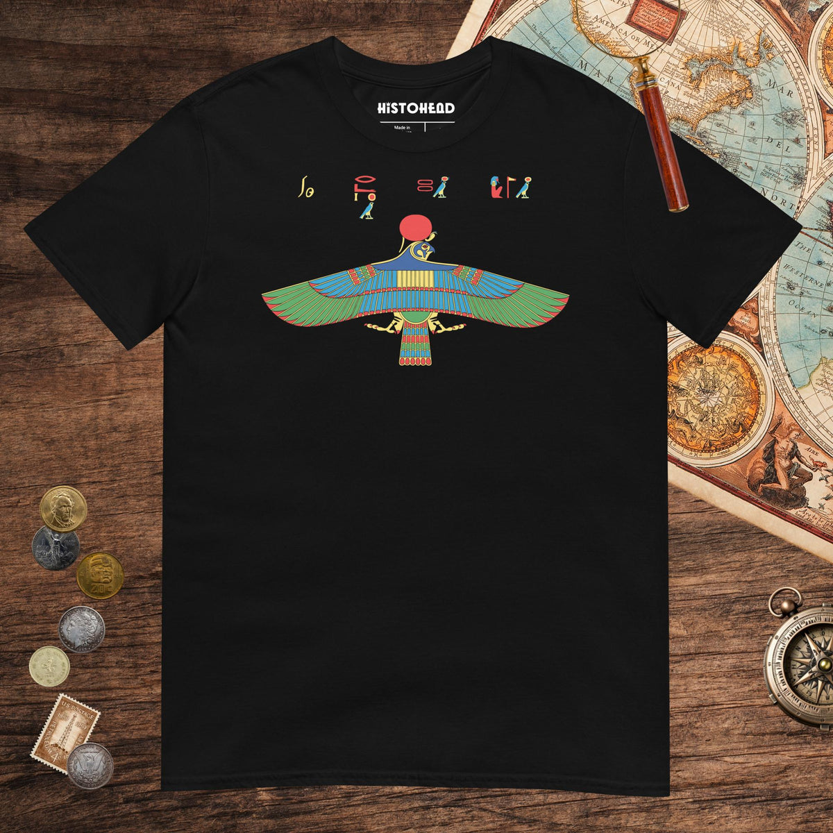 Black Hawk Emblem of Ra Tee - history buff gift by HistoHead