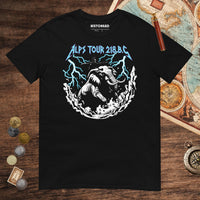 Black Hannibal Alps Tour Tee - history buff gift by HistoHead