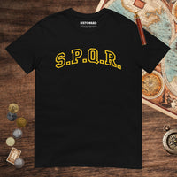 Black SPQR Tee - history buff gift by HistoHead