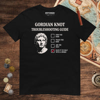 Black Alexander's Gordian Knot Guide Tee - history buff gift by HistoHead