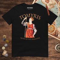 Black Tomyris Queen of the Massagetae Tee - history buff gift by HistoHead
