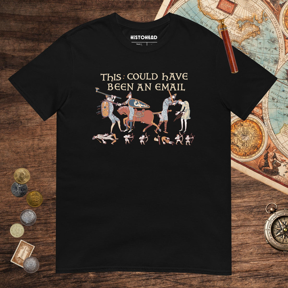 Black Bayeux Tapestry This Could Have Been an Email Tee - history buff gift by HistoHead