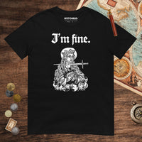 Black Saint Lucy I'm Fine Tee - history buff gift by HistoHead