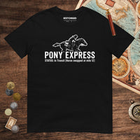 Black Pony Express Tee - history buff gift by HistoHead