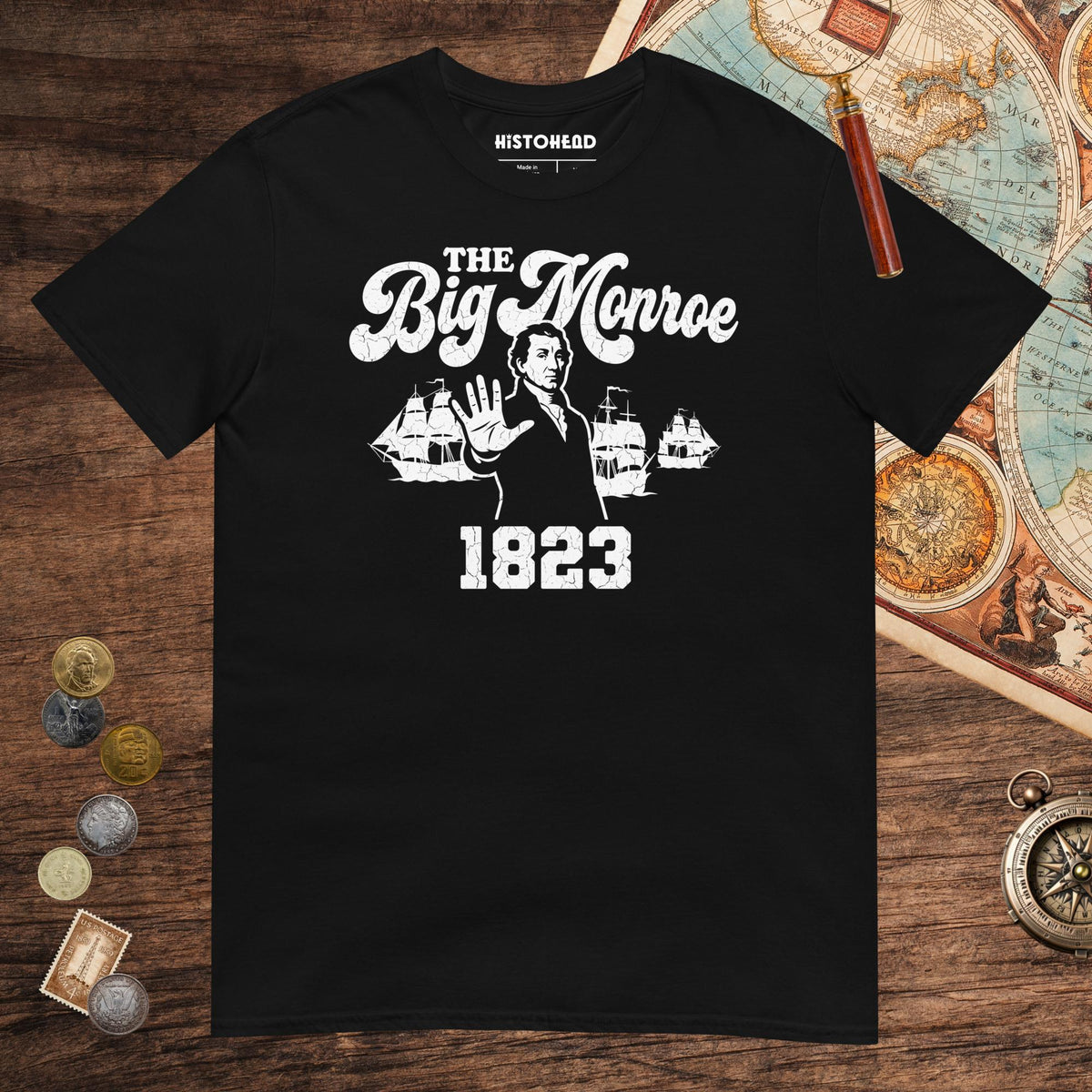 Black The Big Monroe Tee - history buff gift by HistoHead