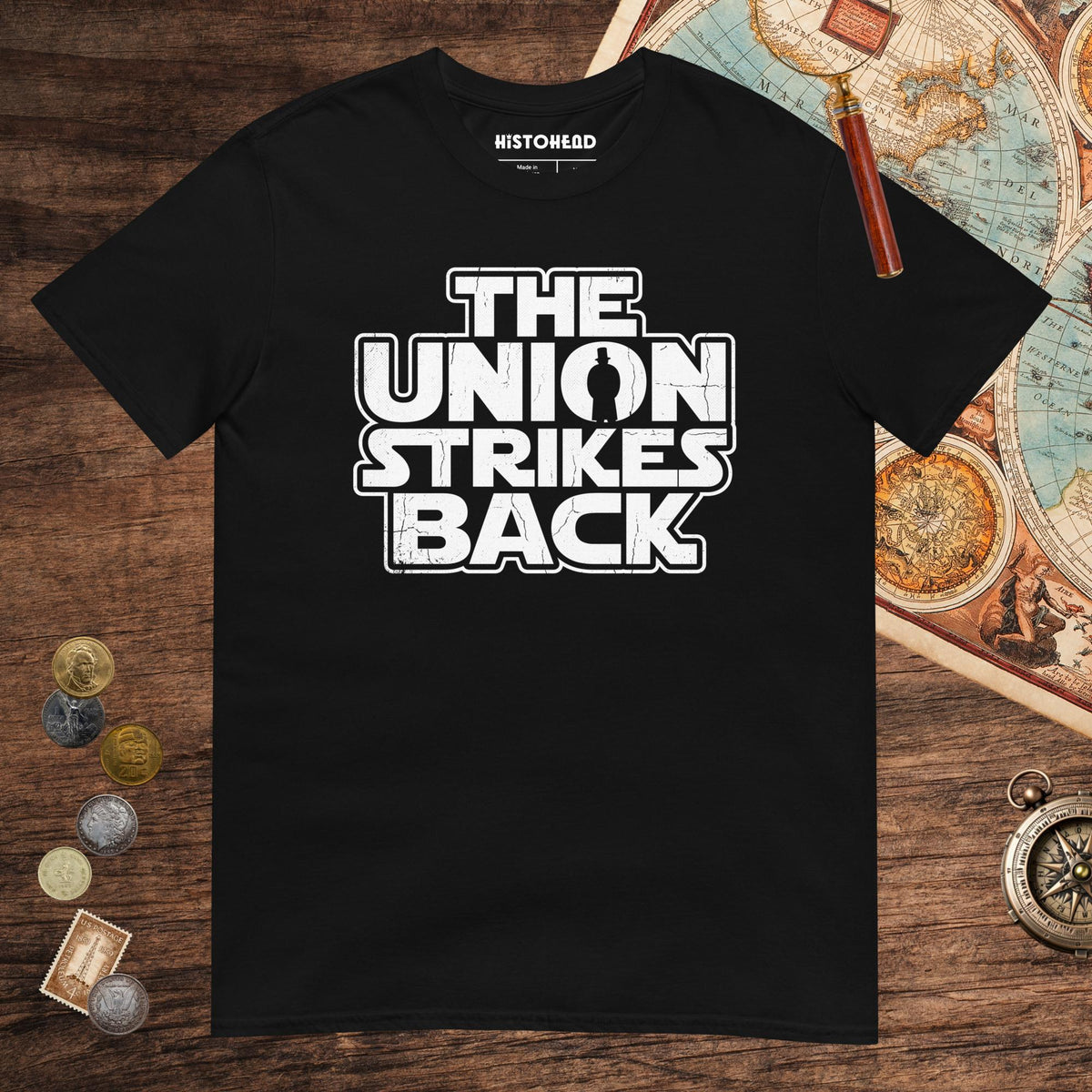Black The Union Strikes Back Tee - history buff gift by HistoHead
