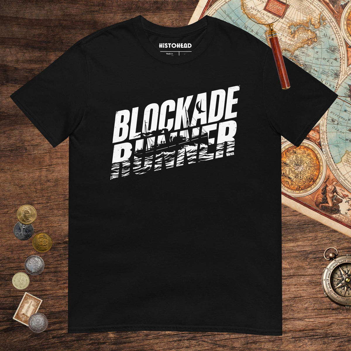 Black Blockade Runner Tee - history buff gift by HistoHead