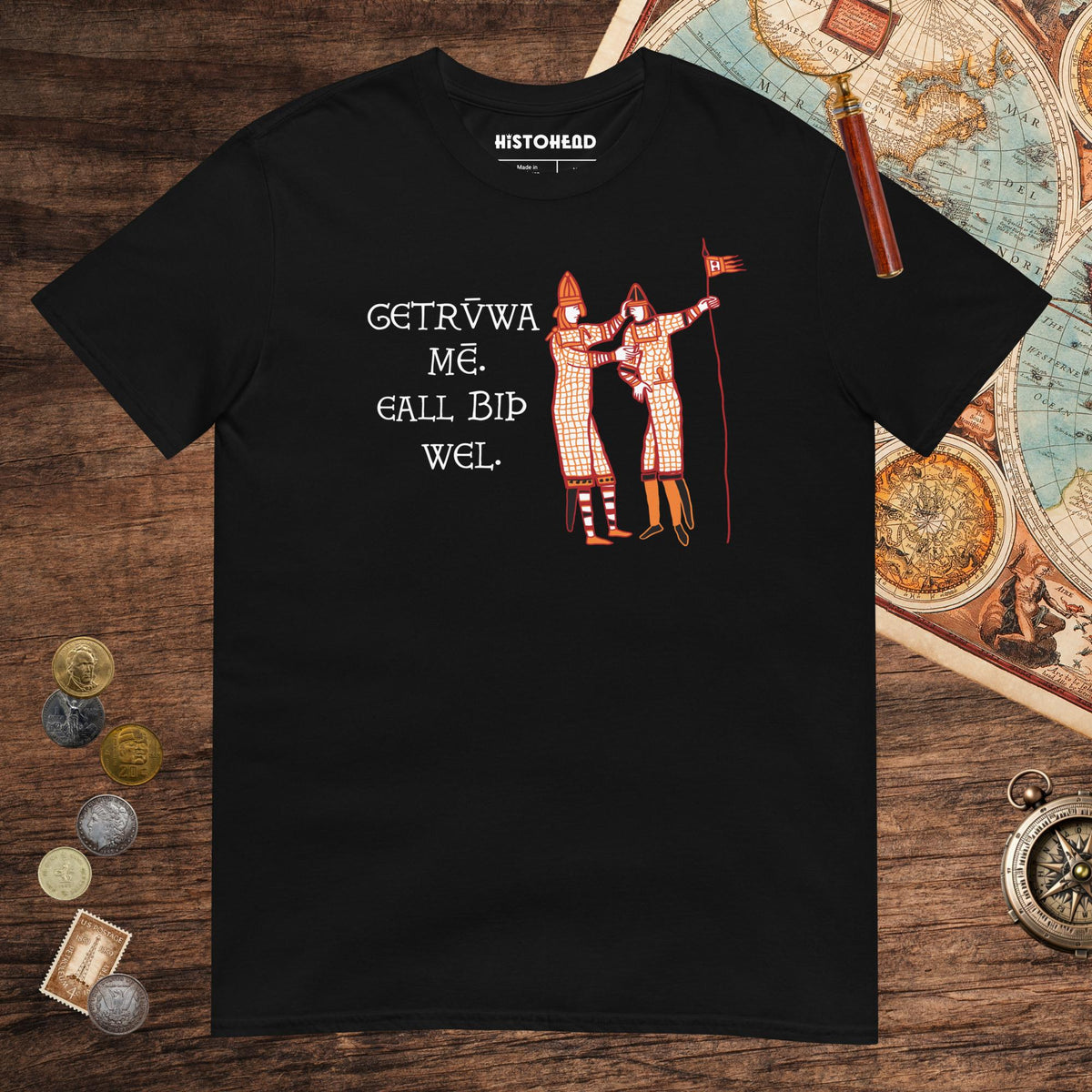 Black Bayeux Tapestry Trust Me Everything Will Be Fine Old English Tee - history buff gift by HistoHead