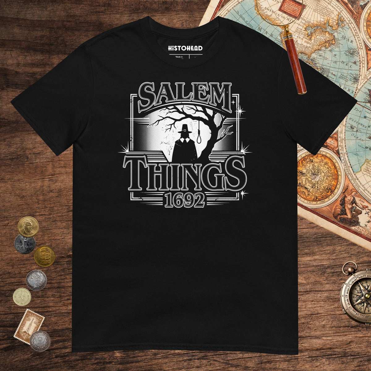 Black Salem Things 1692 Tee - history buff gift by HistoHead