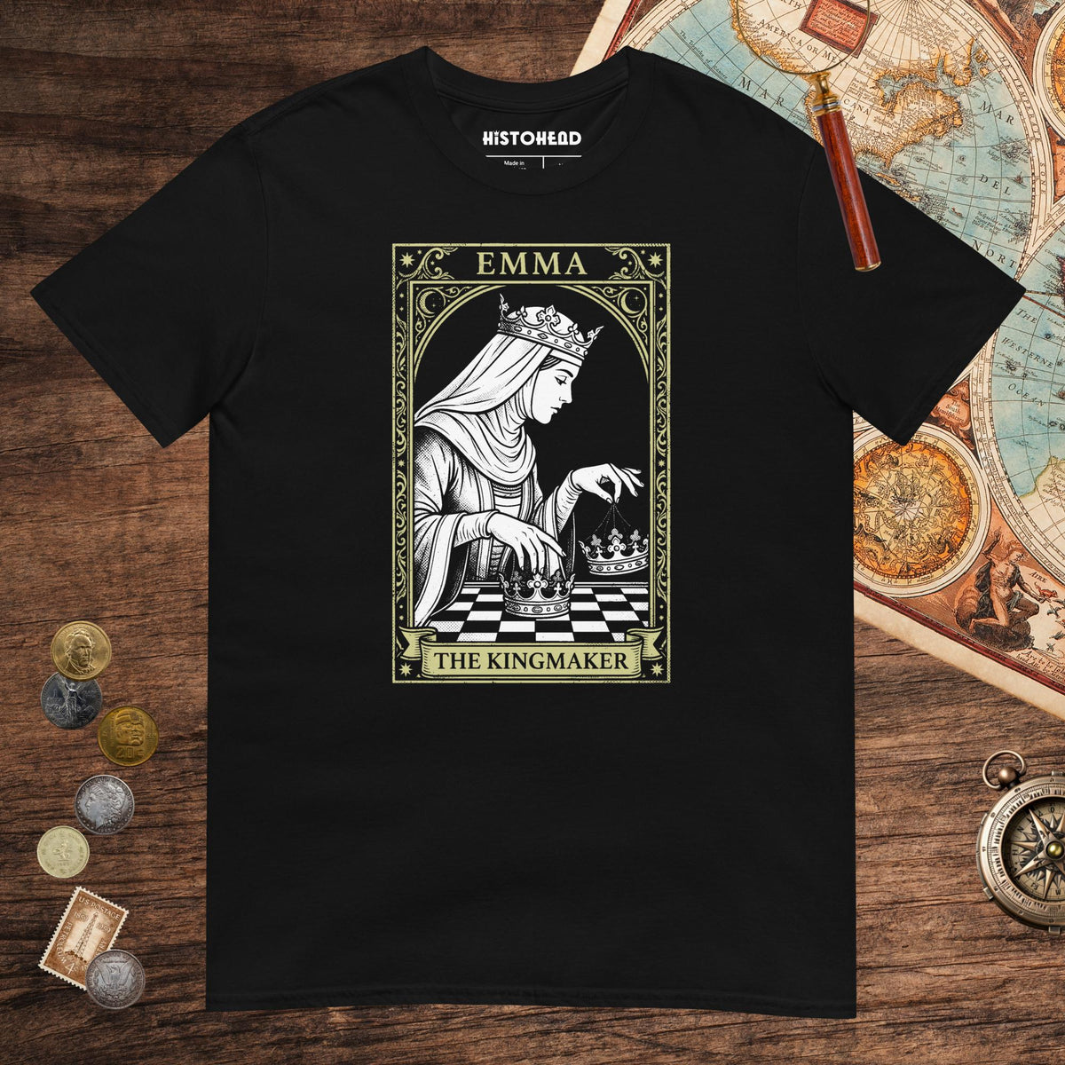Black Emma of Normandy the Kingmaker Tee - history buff gift by HistoHead