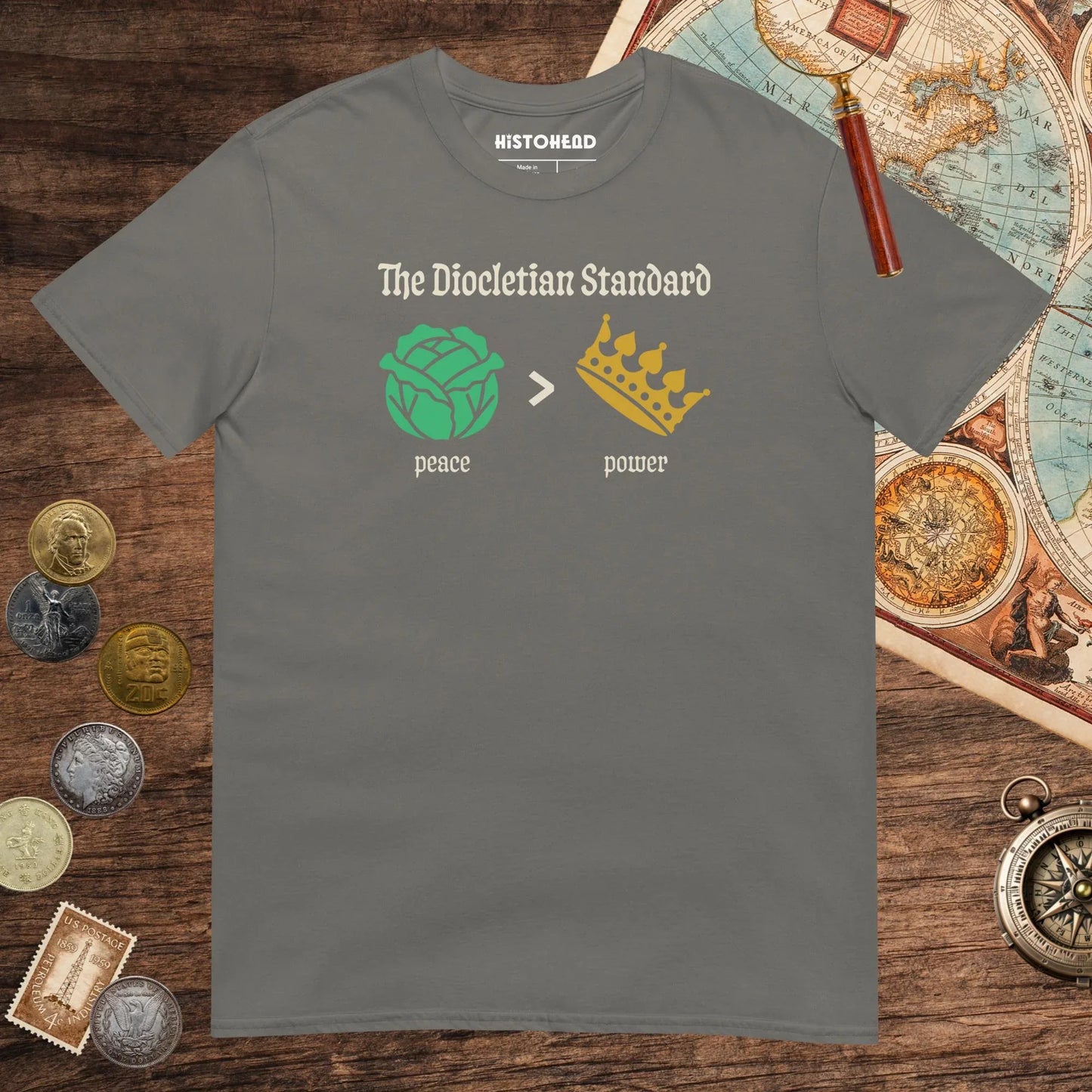 Charcoal The Diocletian Standard Tee - history buff gift by HistoHead