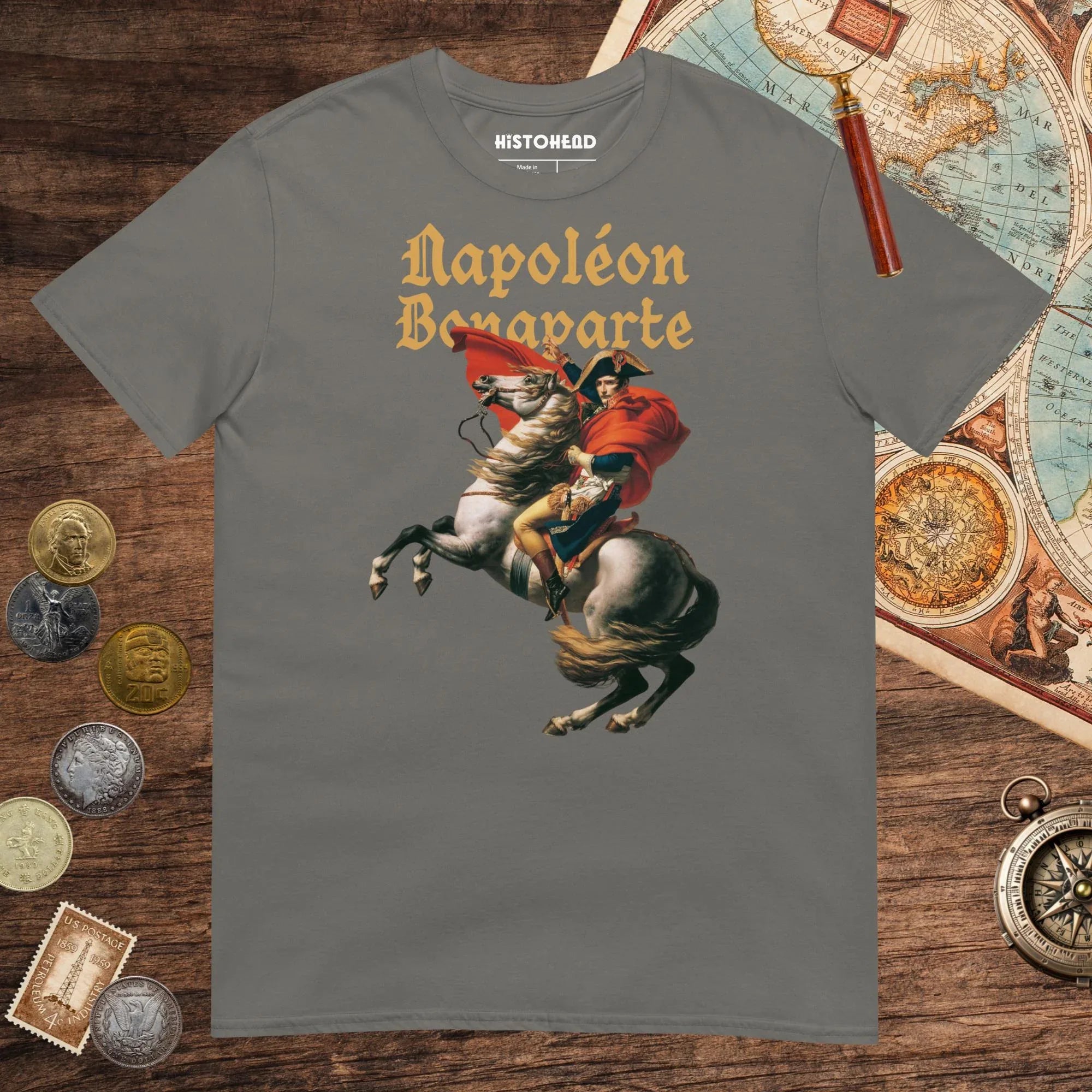 Charcoal Napoleon Bonaparte Tee - history buff gift by HistoHead