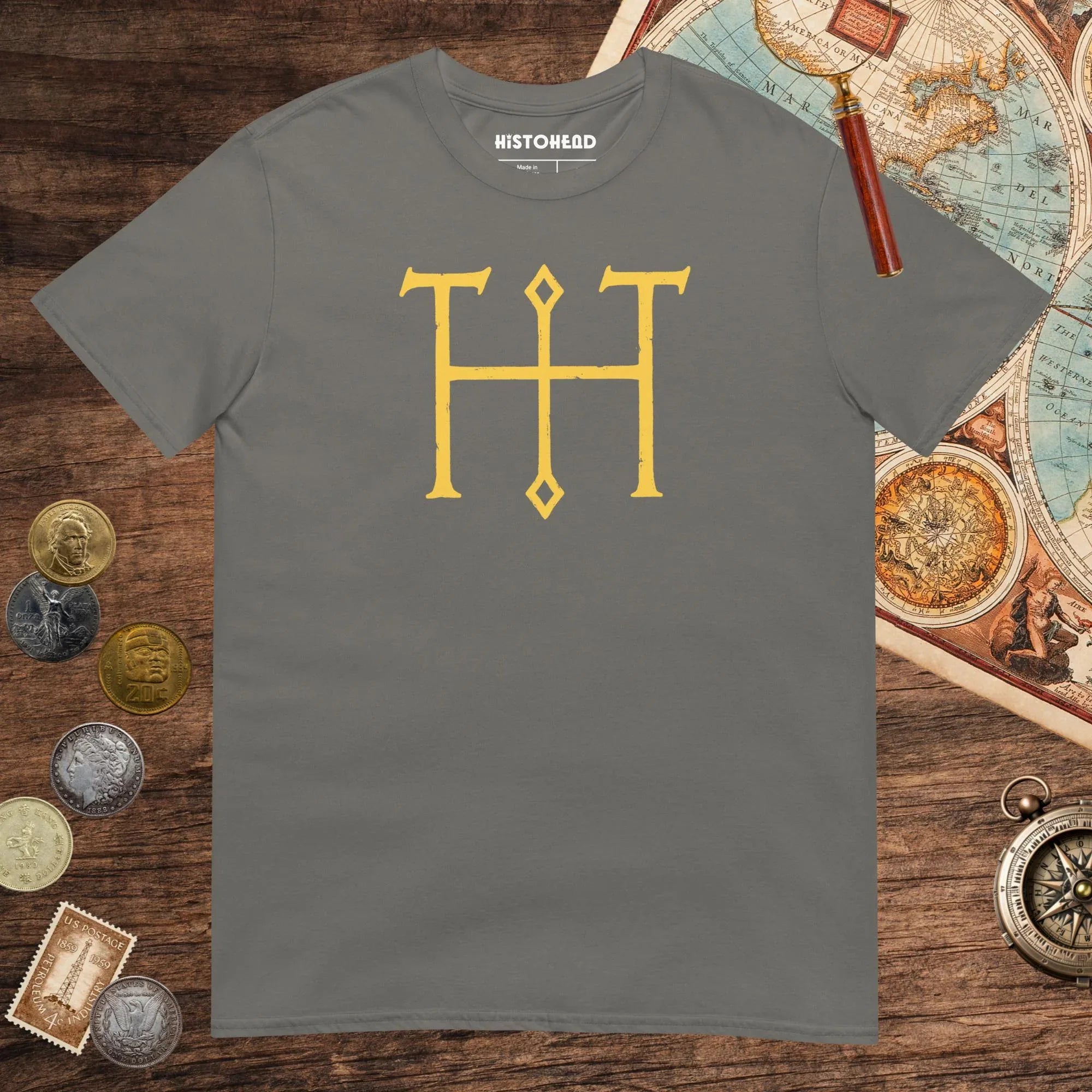 Charcoal Otto the Great Autograph Tee - history buff gift by HistoHead