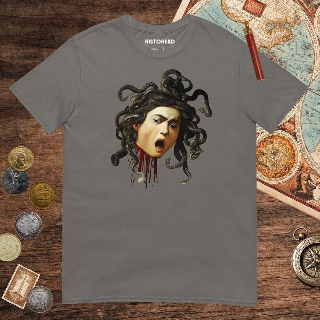 Charcoal Medusa by Caravaggio Tee - history buff gift by HistoHead