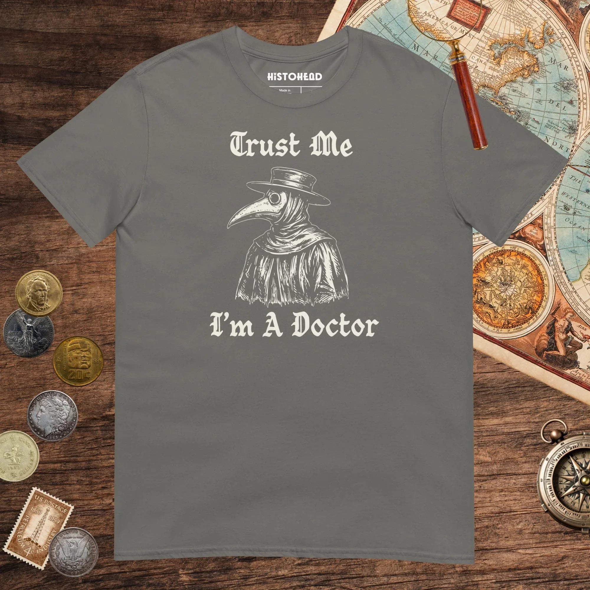 Charcoal Trust Me I'm A Doctor Tee - history buff gift by HistoHead