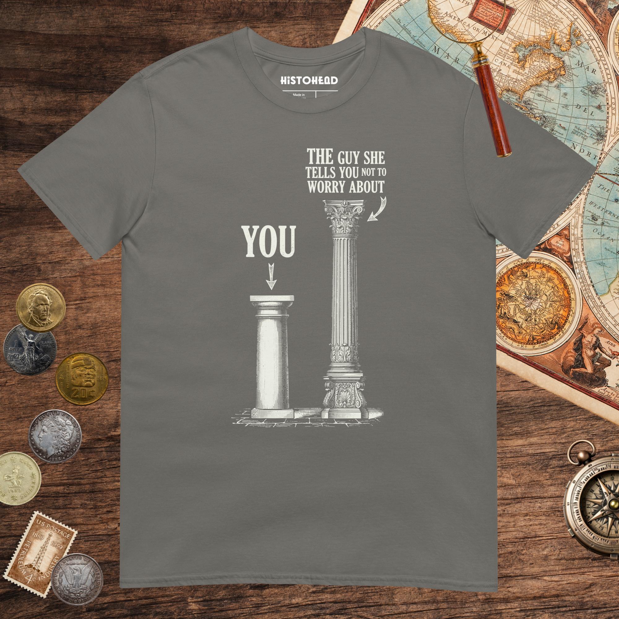 Charcoal Doric or Corinthian Tee - history buff gift by HistoHead