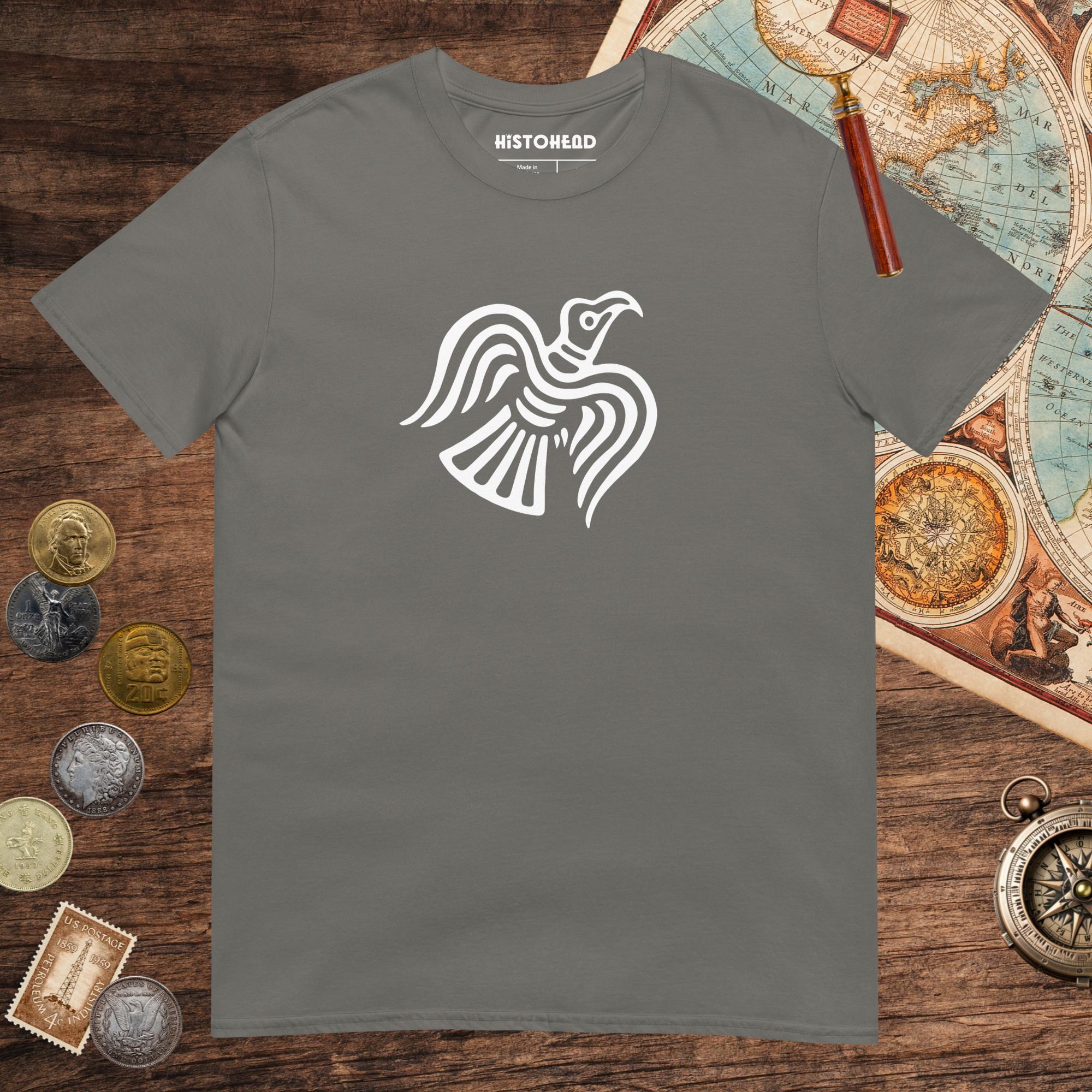 Charcoal Viking Raven Symbol Tee - history buff gift by HistoHead