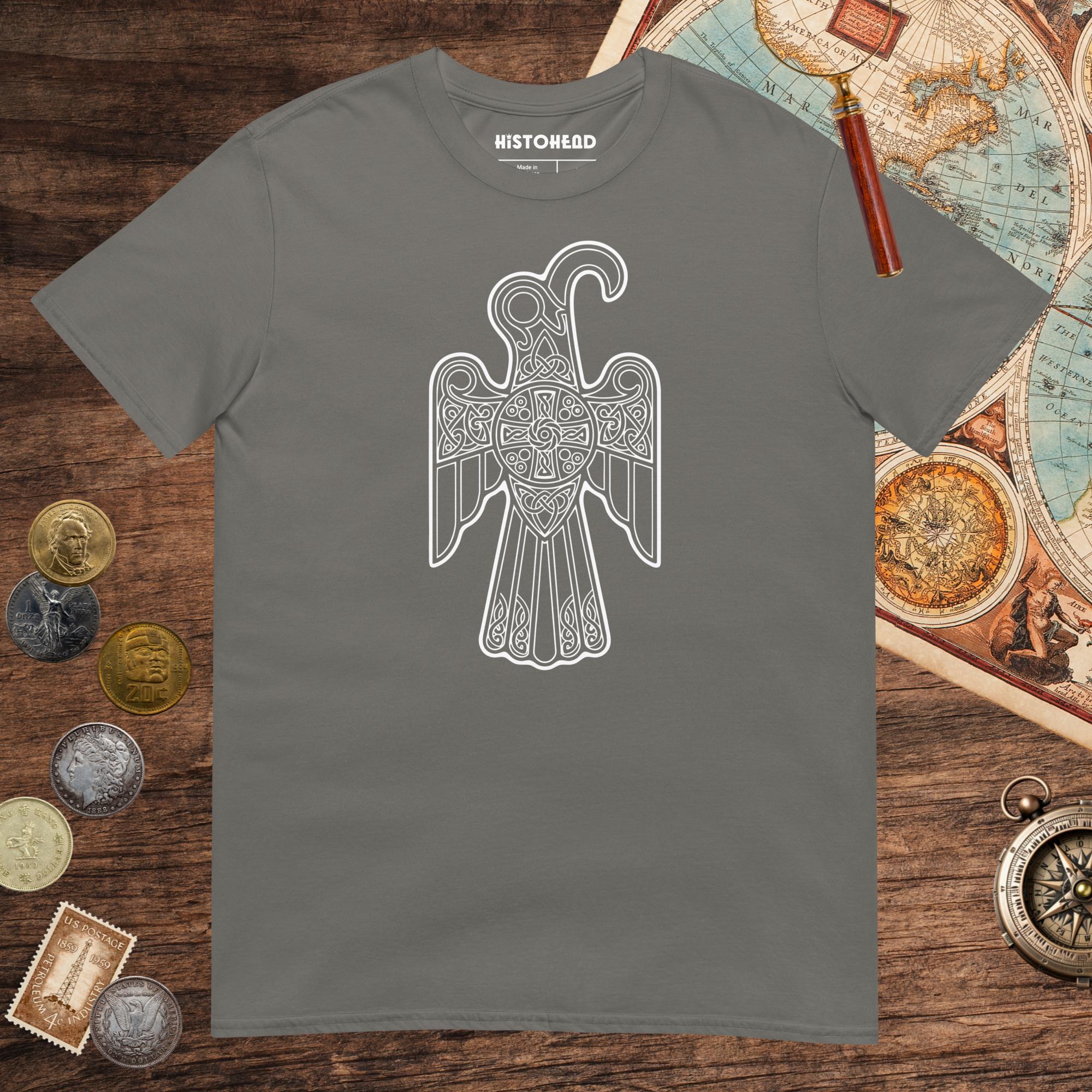 Charcoal Anglo-Saxon Eagle Tee - history buff gift by HistoHead