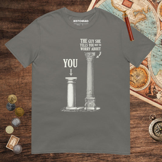 Charcoal Doric or Corinthian Tee - history buff gift by HistoHead
