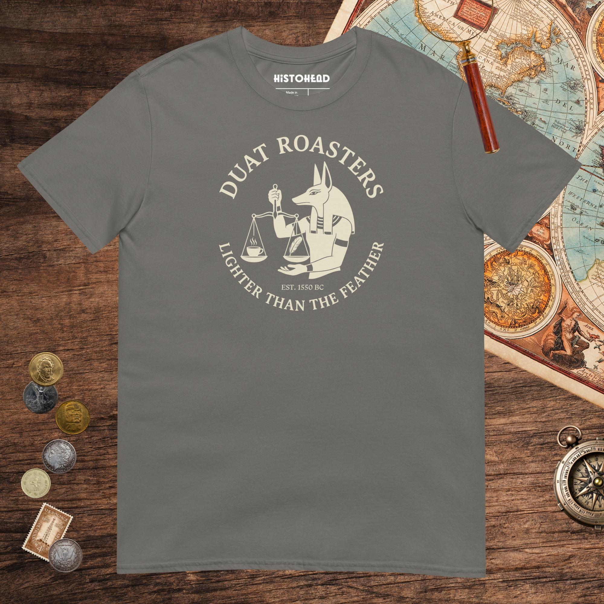 Charcoal Duat Roasters Tee - history buff gift by HistoHead