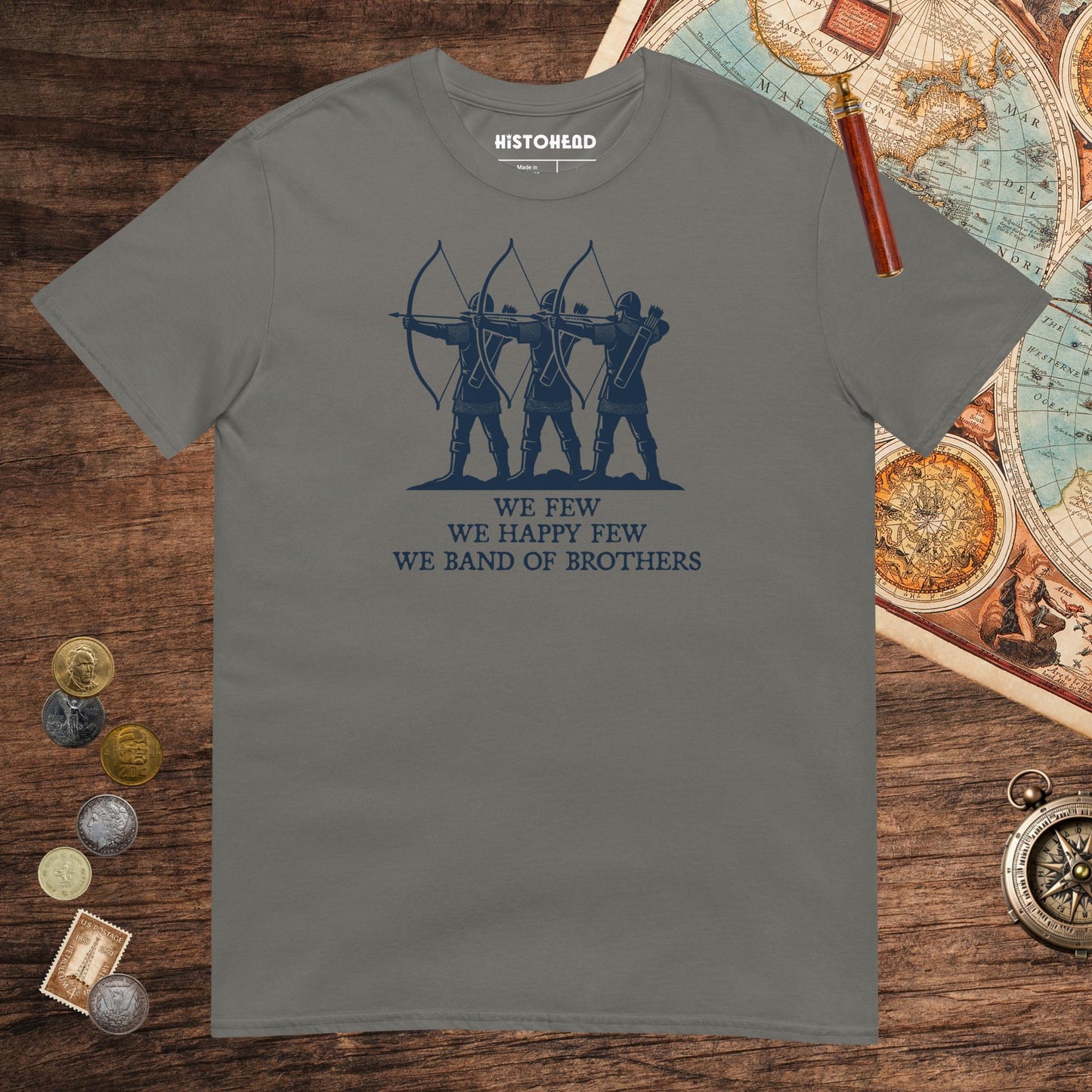 Charcoal Band of Brothers Tee - history buff gift by HistoHead