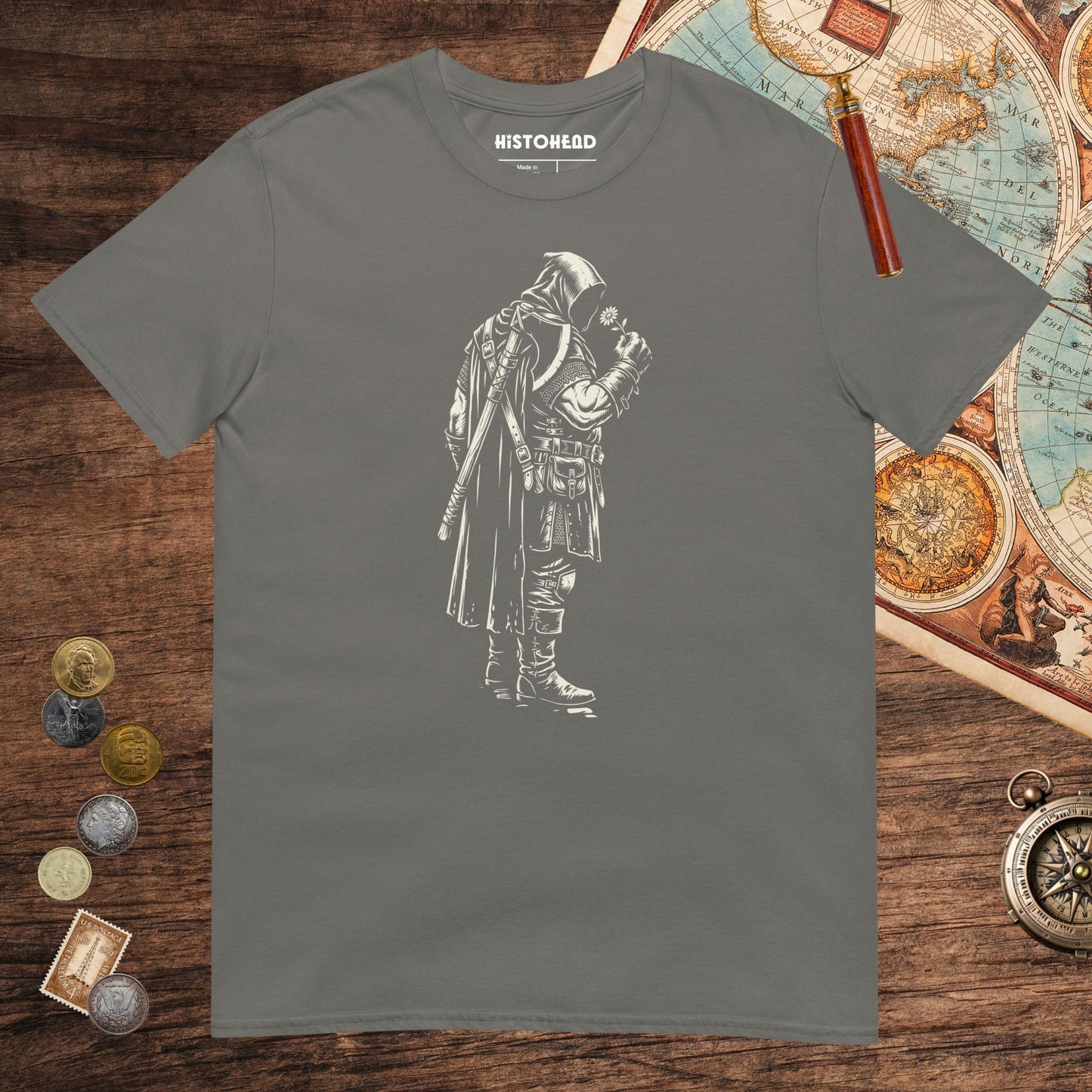 Charcoal Executioner and Flower Tee - history buff gift by HistoHead