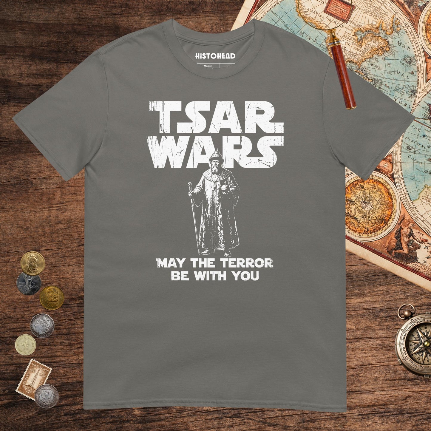 Charcoal Ivan the Terrible Tsar Wars Tee - history buff gift by HistoHead