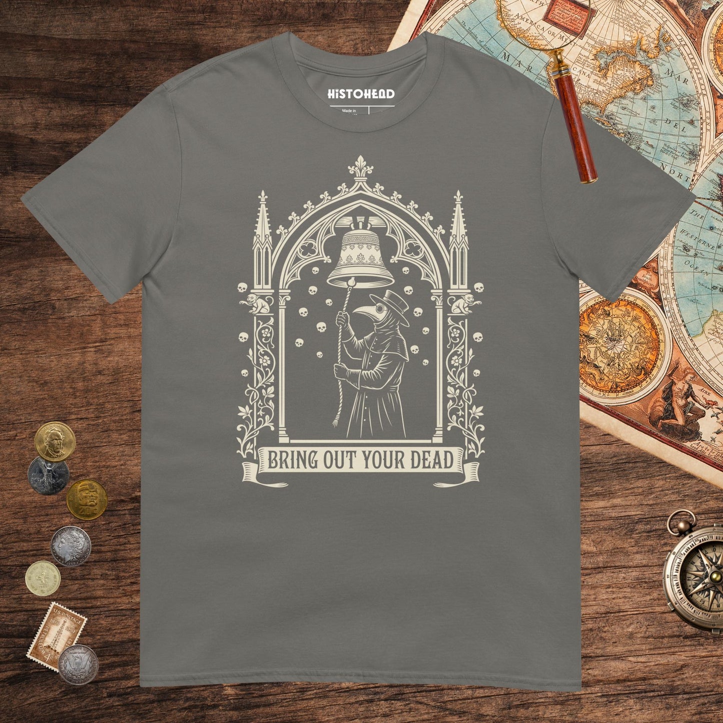 Charcoal Bring Out Your Dead Tee - history buff gift by HistoHead