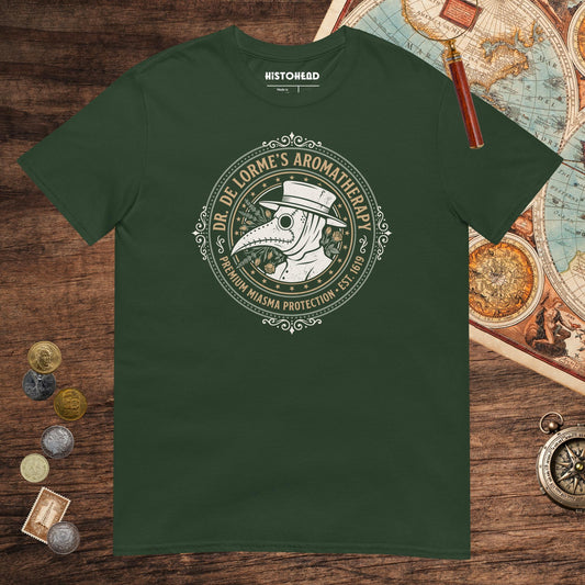 Forest Green Dr. De Lorme's Aromatherapy Tee - history buff gift by HistoHead