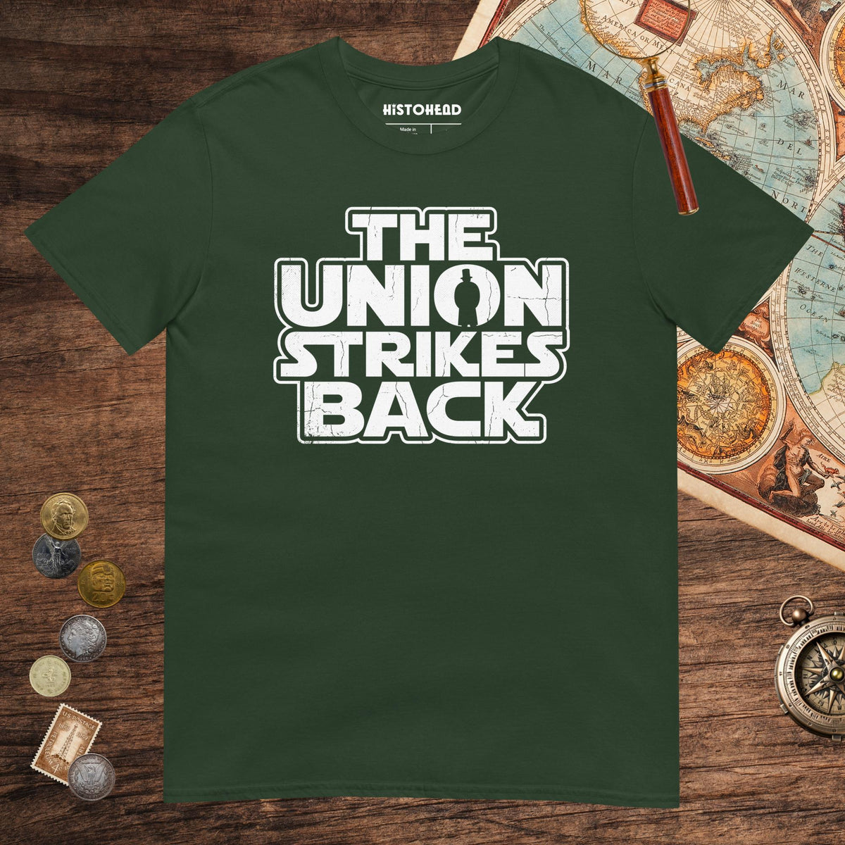 Forest Green The Union Strikes Back Tee - history buff gift by HistoHead