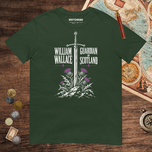 Forest Green William Wallace Tee - history buff gift by HistoHead