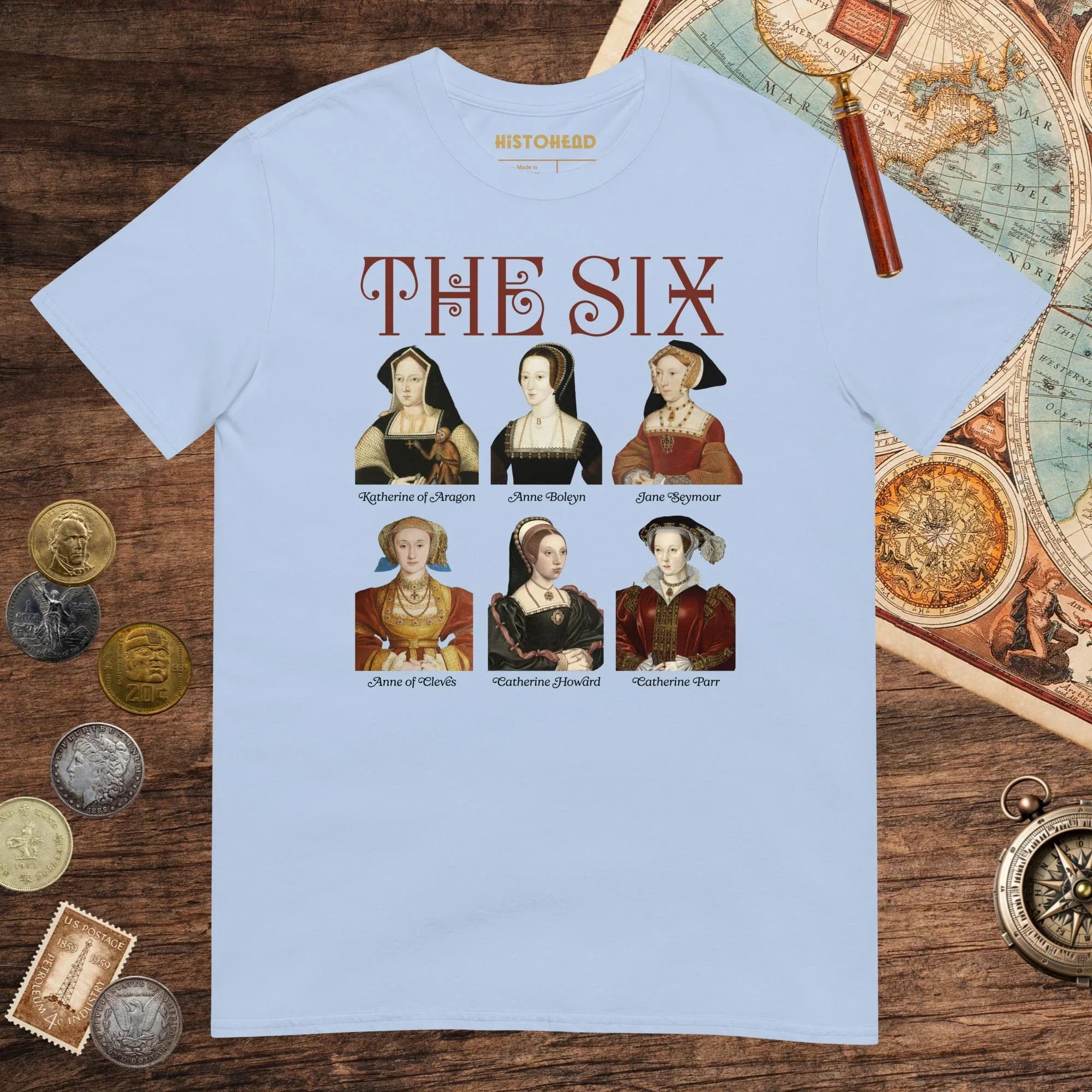 Light Blue The Six Tee - history buff gift by HistoHead
