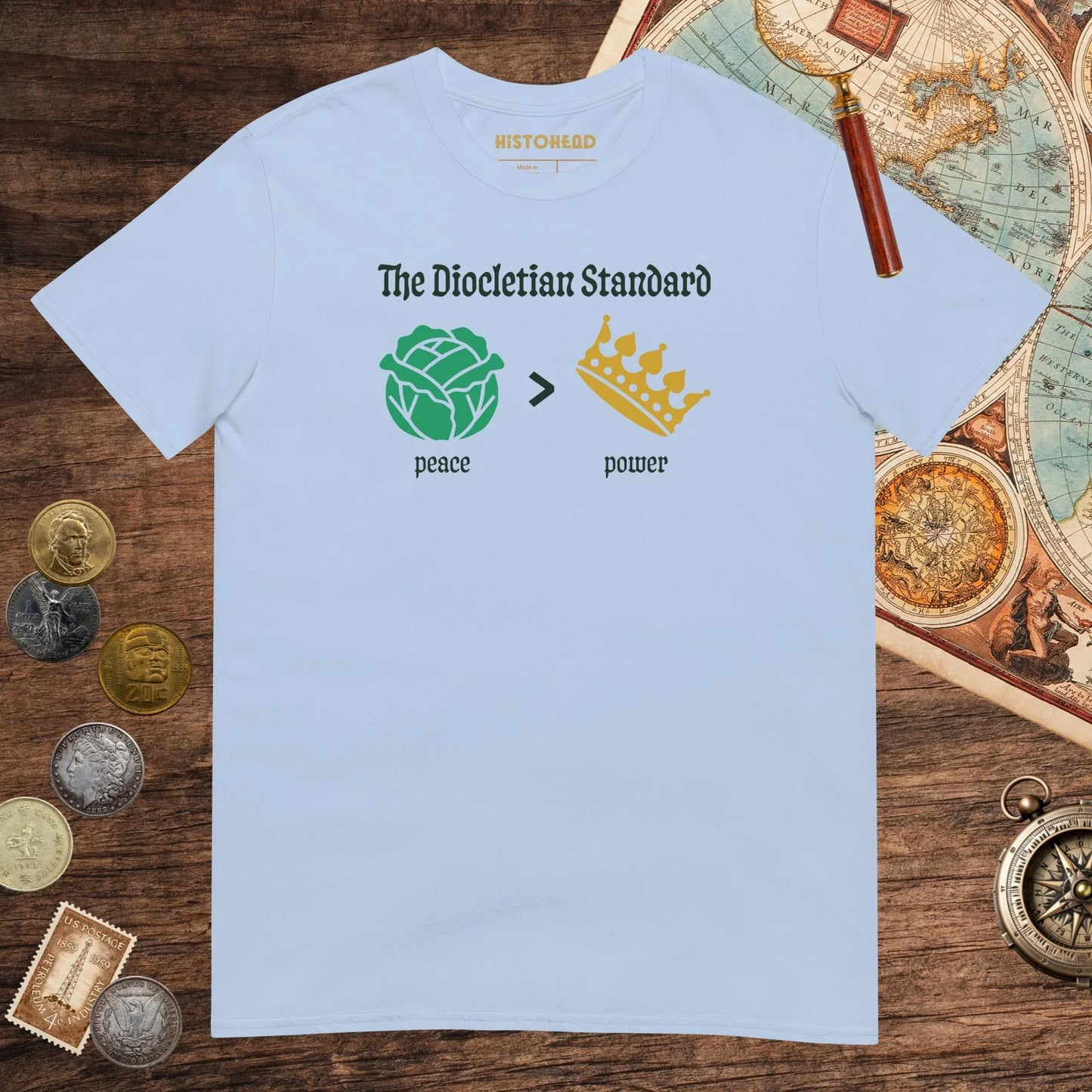 Light Blue The Diocletian Standard Tee - history buff gift by HistoHead